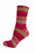 Stripe Fair Isle Walking Socks Ladies - Connemara Sheep & Wool Centre